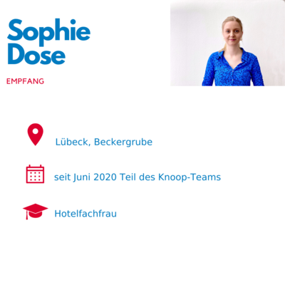 Steckbrief der Knoop Mitarbeiterin Sophie Dose