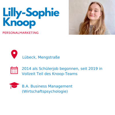 Steckbrief der Knoop Mitarbeiterin Lilly-Sophie Knoop