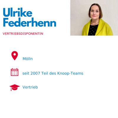 Steckbrief der Knoop Mitarbeiterin Ulrike Federhenn