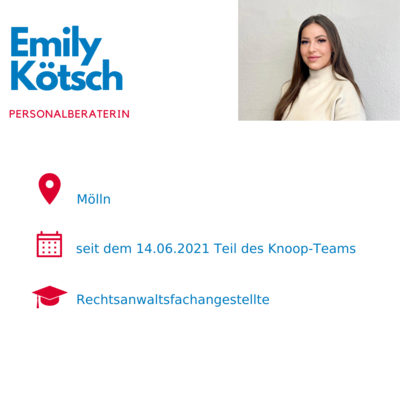 Steckbrief der Knoop Mitarbeiterin Emily Kötsch