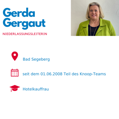 Steckbrief der Knoop Mitarbeiterin Gerda Gergaut